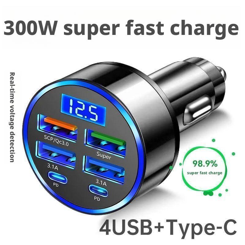 Usb C Hub - Pengisi Daya Mobil PD 300W 6