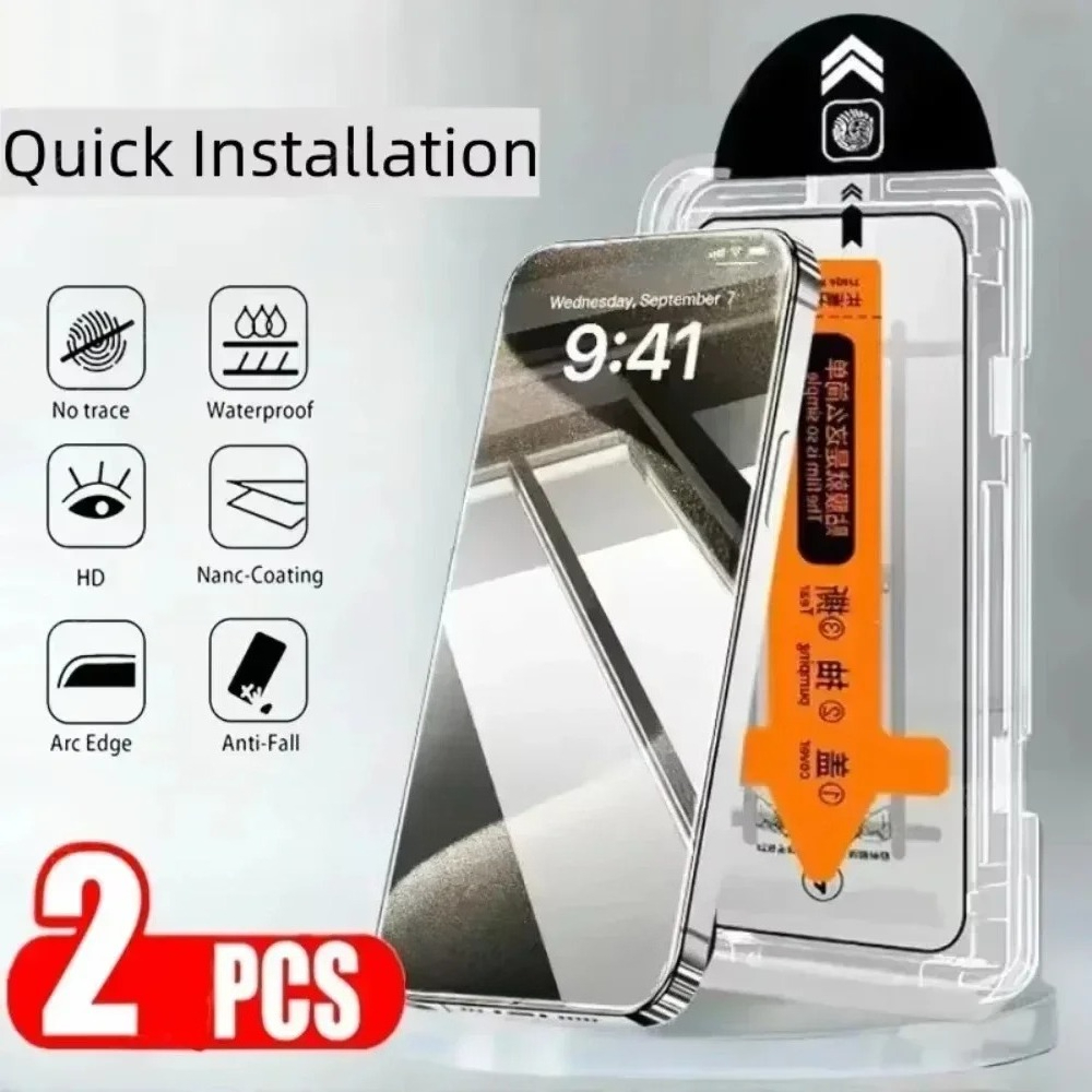 Phone Accessories Online Shop - 2 Buah Film Kaca Tempered Transparan