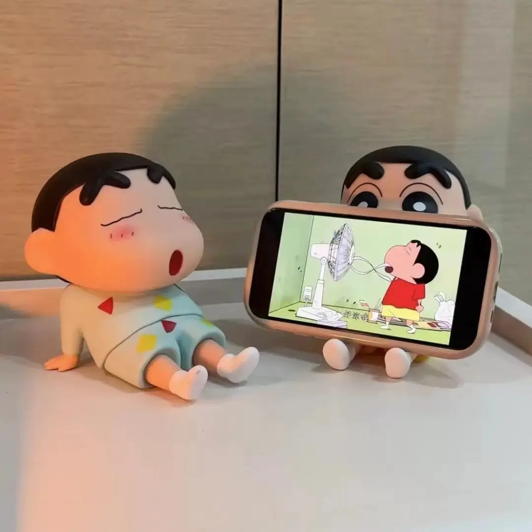 Phone Accessories Doll - Figur Anime Crayon Shin-Chan, Penyangga Ponsel,
