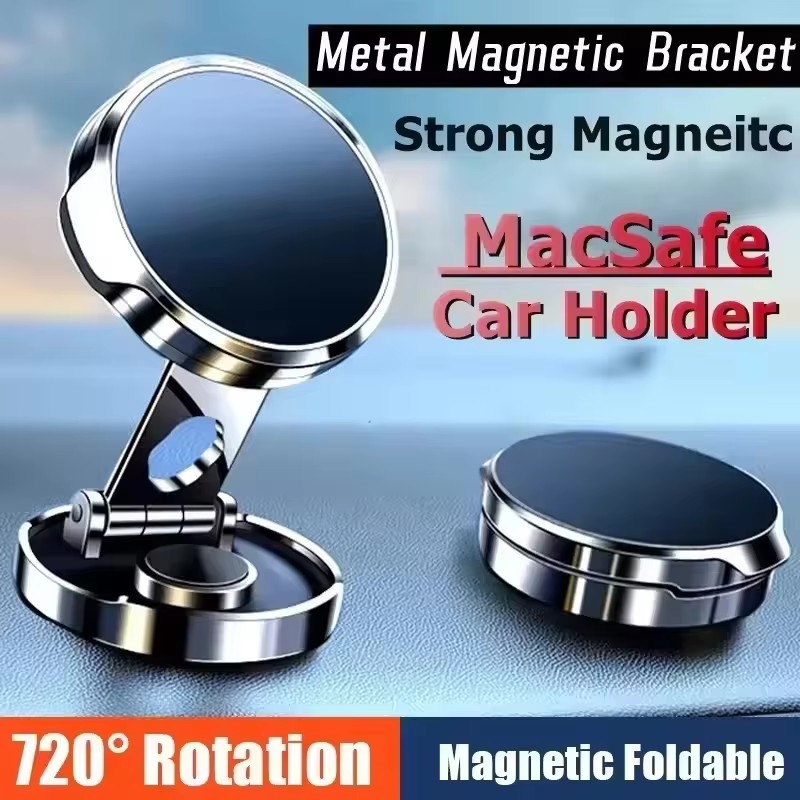 Car Mount Phone - Penyangga Ponsel Magnetik Lipat Bulat untuk