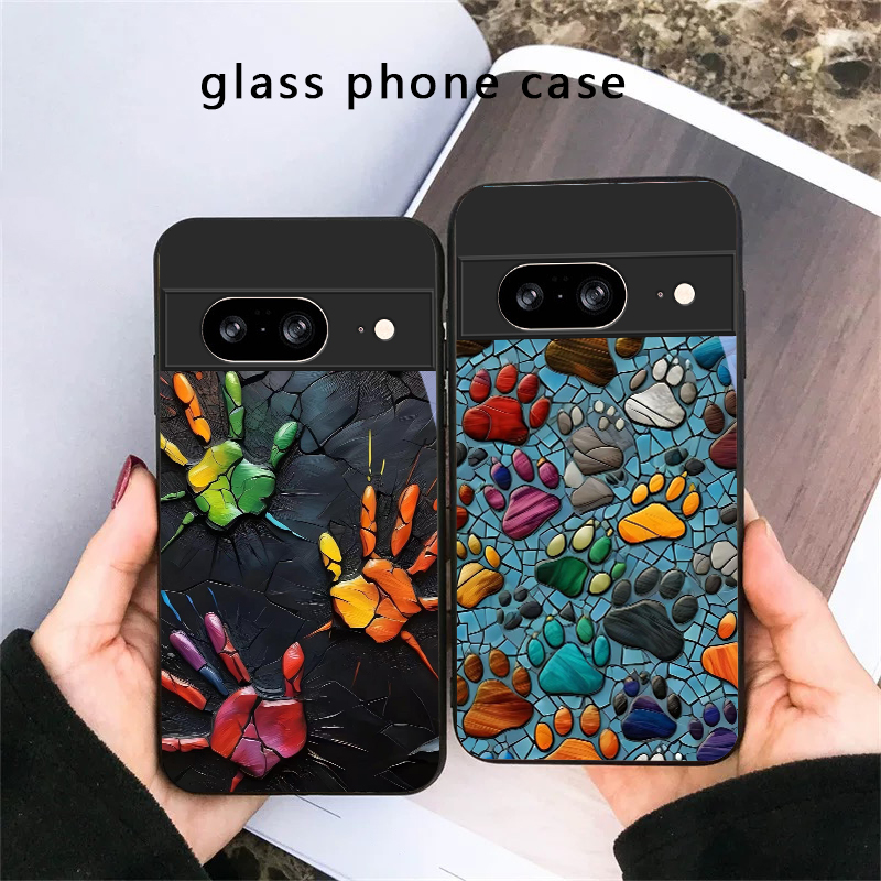 Casing Ponsel Kaca Hitam Motif - Google Pixel 9 Pro ulasan dan harga