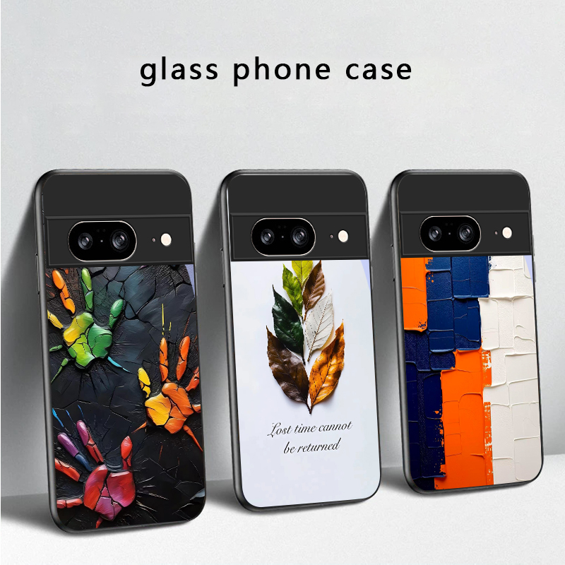Casing Ponsel Kaca Hitam Motif - Google Pixel 9 Pro ulasan dan harga