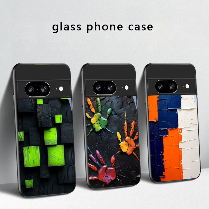 Casing Ponsel Kaca Hitam Motif - Google Pixel 9 Pro ulasan dan harga