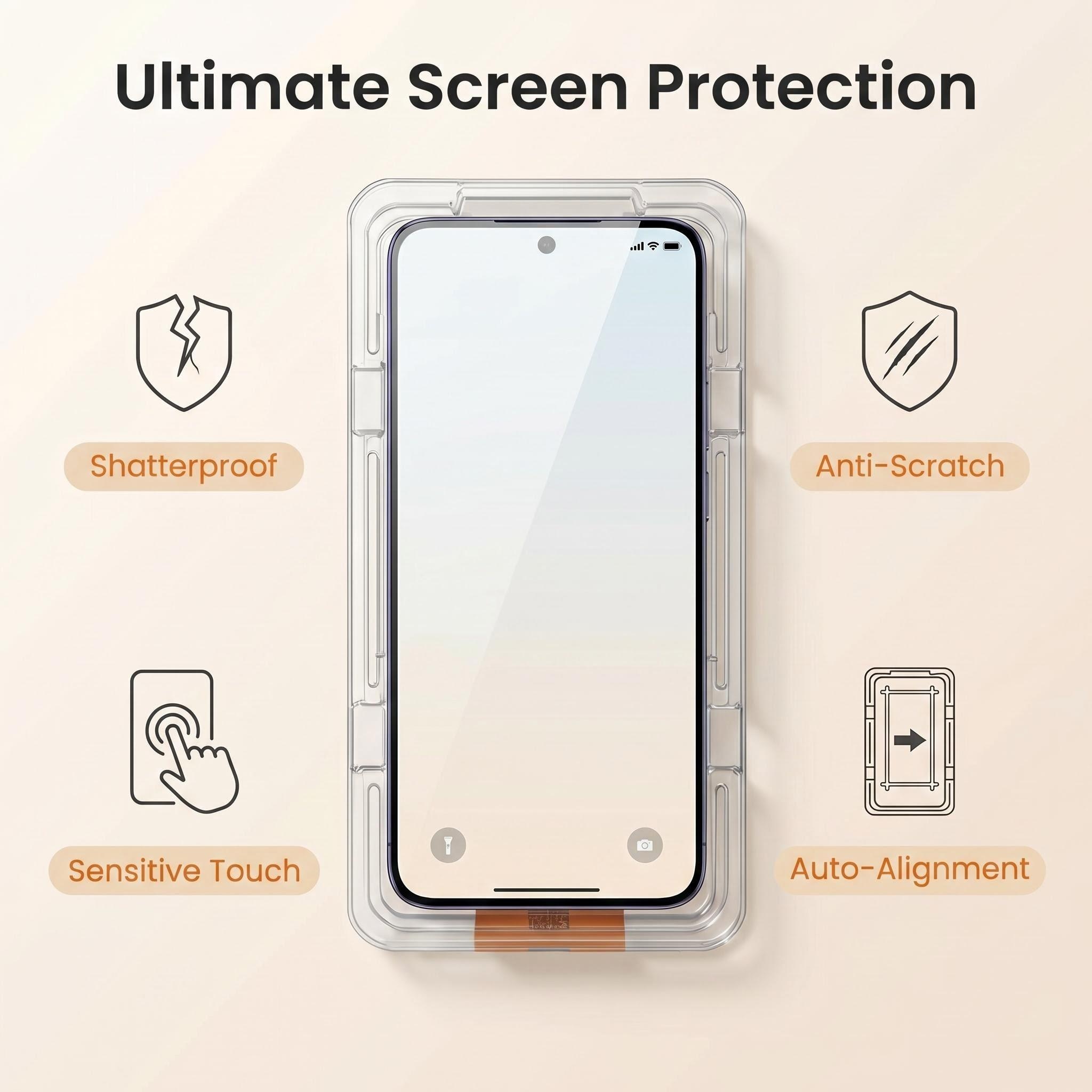 2 Pak Kaca Tempered Bebas Debu - Phone Accessories Online Shop ulasan dan harga